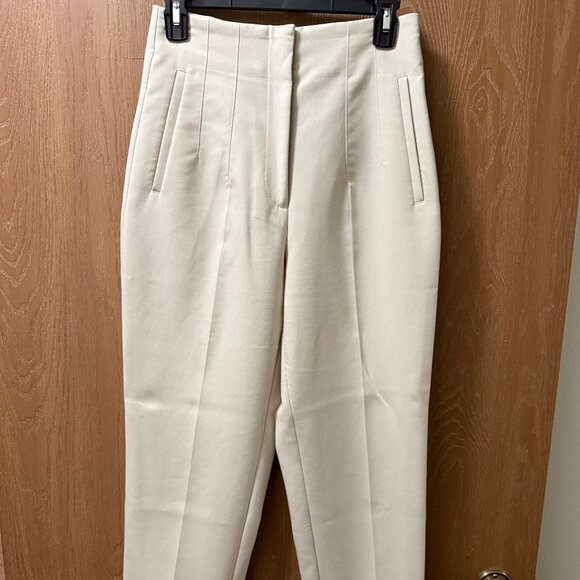 Oyster White High Waisted Zara Pants - Picture 1 of 4